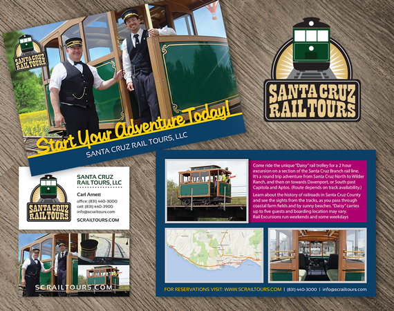 Santa Cruz Rail Tours Logo and Brochure